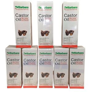 8pk Dr Barbara Supplements Organic Castor Oil Cold Pressed Hexane Free 2oz 60ml